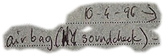 10-4-96 →<br />airbag (<strike>NY</strike> dc soundcheck)